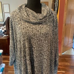 Grey and black open back top